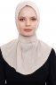 Narin - Hijab Crepe Pratique One-Piece Taupe Clair