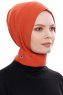 Narin - Hijab Crepe Pratique One-Piece Rouge Brique