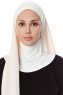 Naz - Hijab Pratique One-Piece Beige Clair & Crème - Ecardin