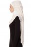 Naz - Hijab Pratique One-Piece Beige Clair & Crème - Ecardin