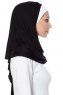 Naz - Hijab Pratique One-Piece Noir & Blanc - Ecardin