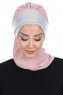 Olga - Hijab Pratique Vieux Rose & Argent