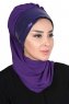 Olga - Hijab Pratique Violet & Violet