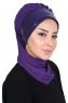 Olga - Hijab Pratique Violet & Violet