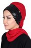 Olga - Hijab Pratique Rouge & Noir