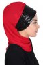 Olga - Hijab Pratique Rouge & Noir
