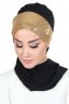 Olga - Hijab Pratique Noir & Gold