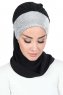 Olga - Hijab Pratique Noir & Argent