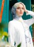Pariza - Hijab Feuille à Motifs Gris