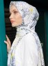 Pariza - Hijab Feuille à Motifs Gris