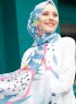Pariza - Hijab à Motifs Turquoise