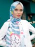 Pariza - Hijab à Motifs Turquoise