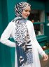 Pariza - Hijab à Motifs Bleu Marin