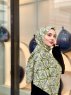 Parisha - Hijab A Motifs En Coton Vert - Mirach