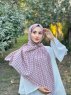 Qiana - Hijab A Motifs En Coton Beige