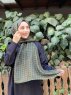 Qiana - Hijab A Motifs En Coton Vert Foncé