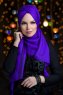 Queen Mörklila Hijab Sjal Muslima Wear 310115a