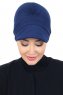 Sandra - Turban En Coton Bleu Marin - Ayse Turban