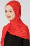 Seda Röd Jersey Hijab Sjal Ecardin 200217b