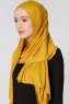 Seda Senapsgul Jersey Hijab Sjal Ecardin 200215b