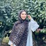 Shahnaz - Hijab En Coton à Motif Léopard Noir