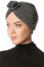 Shereen - Turban Crepe Chiffon Kaki - Sehr-i Sal