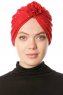 Shereen - Turban Crepe Chiffon Rouge - Sehr-i Sal