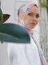 Yumna - Hijab à Motifs Rose Foncé