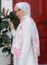 Yumna - Hijab à Motifs Rose Foncé