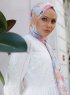Yumna - Hijab à Motifs Rose Foncé