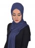Sofia - Hijab Coton Pratique Bleu Marin