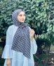 Soheila - Hijab En Coton à Motif Noir & Marron