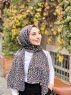 Suha - Hijab En Coton à Motif Léopard Bleu