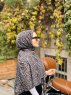 Suha - Hijab En Coton à Motif Léopard Bleu