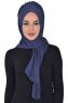 Tamara - Hijab Coton Pratique Bleu Marin