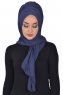 Tamara - Hijab Coton Pratique Bleu Marin