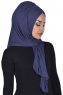 Tamara - Hijab Coton Pratique Bleu Marin