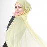 Tender Yellow Ljusgul Poly Chiffon Hijab Sjal 5RA44b