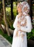 Ulima - Hijab à Motifs Marron - Sal Evi