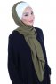 Vera - Hijab Pratique Crème & Kaki