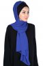 Vera - Hijab Chiffon Pratique Noir & Bleu