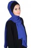 Vera - Hijab Chiffon Pratique Noir & Bleu