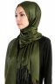 Verda Khaki Satin Hijab Sjal Madame Polo 130011-2