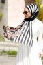 Vezna - Hijab à Motifs Noir - Sal Evi