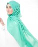 Vivid Green Grön Bomull Voile Hijab InEssence 5TA67c