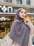 Wahida - Hijab A Motifs En Coton Noir - Mirach