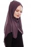 Yara - Hijab Crepe Pratique One-Piece Violet