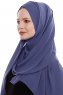 Yara - Hijab Crepe Pratique One-Piece Royal Blue