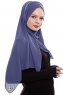 Yara - Hijab Crepe Pratique One-Piece Royal Blue