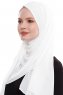 Yara - Hijab Crepe Pratique One-Piece Blanc
